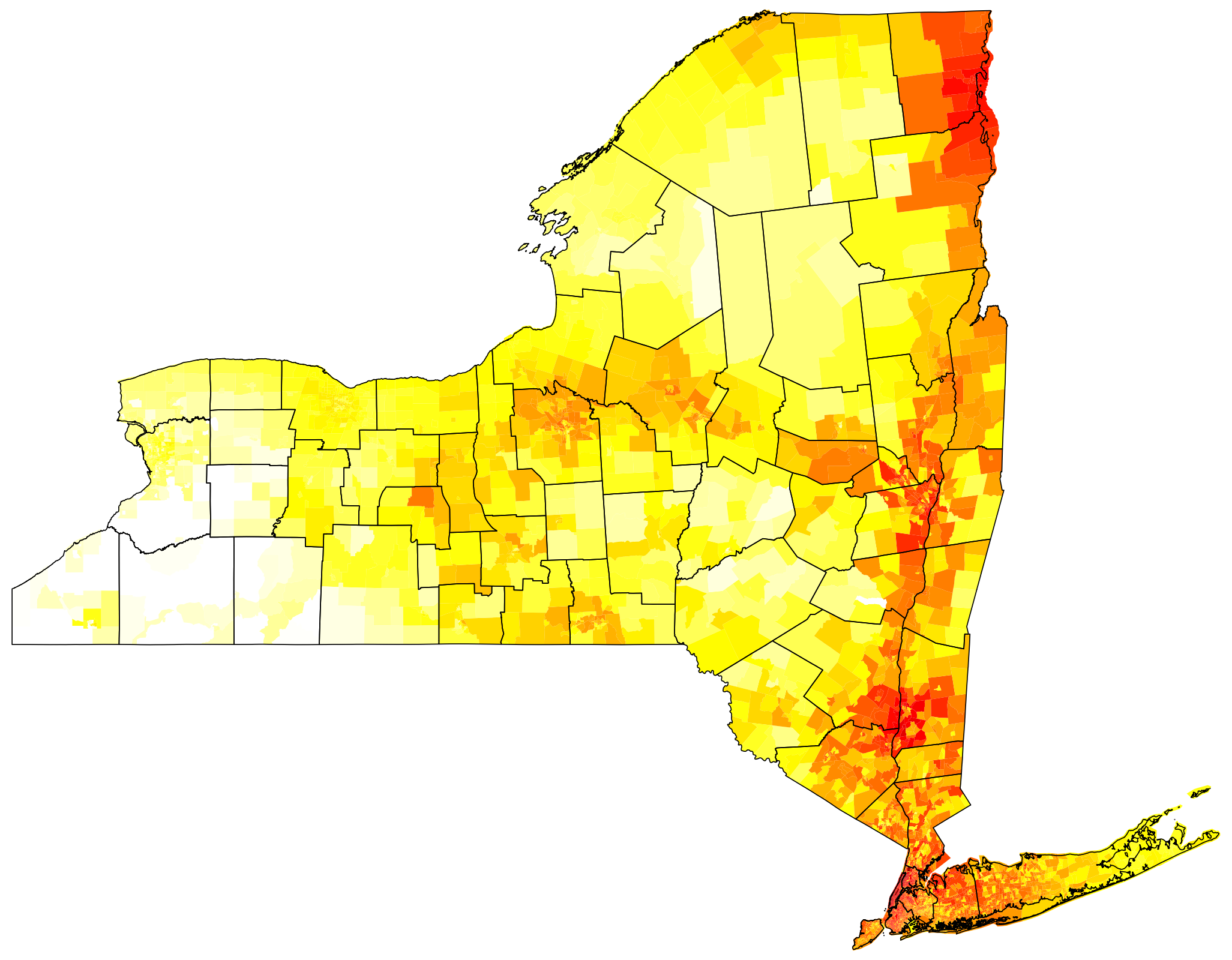 Historical heat event map